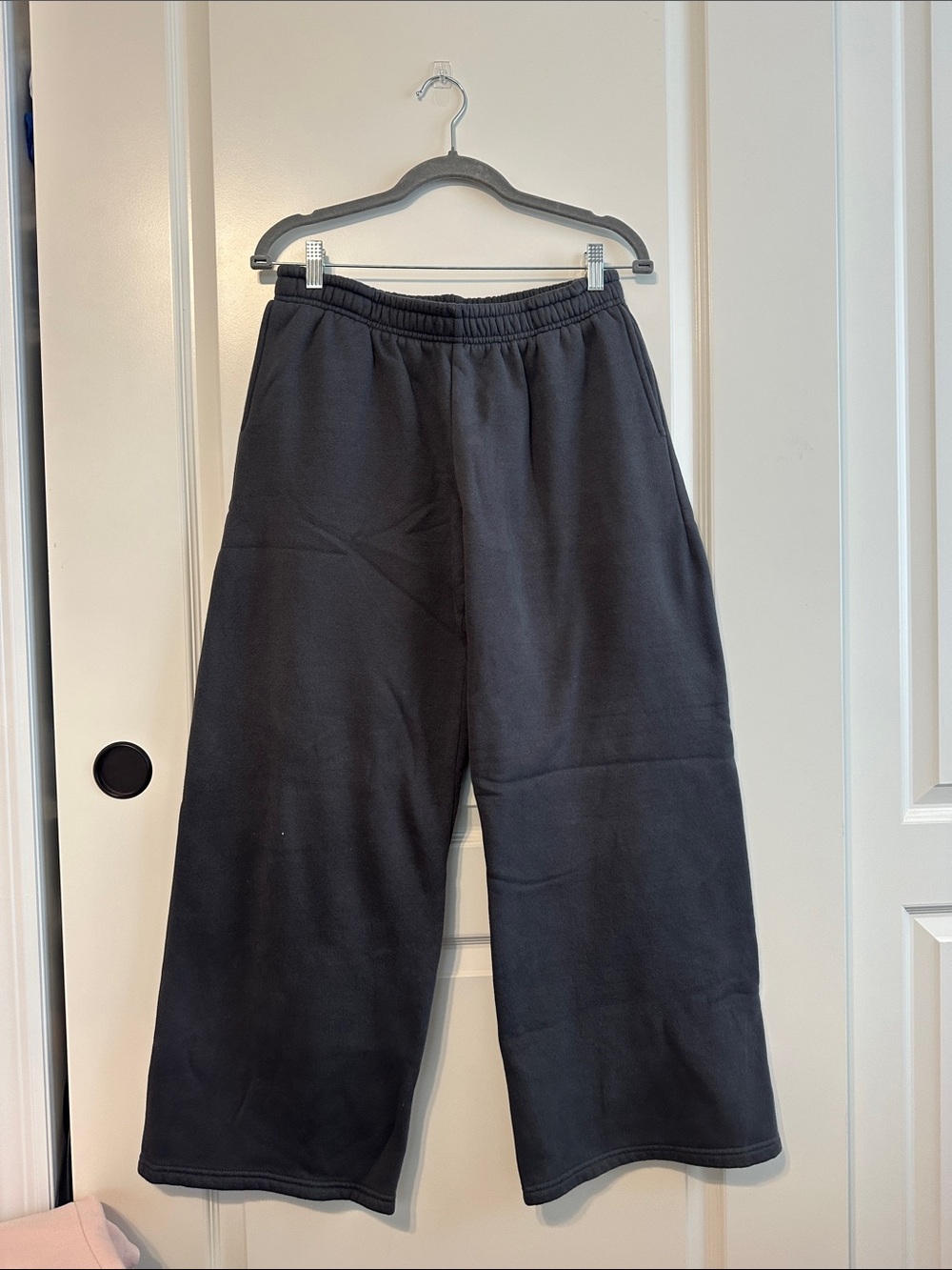 Edikted Wide-Leg Sweatpants in Black